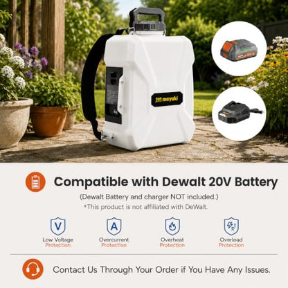 3 Gallon Lawn Garden Sprayer Compatible with DeWalt 20V MAX Battery - color: Gray