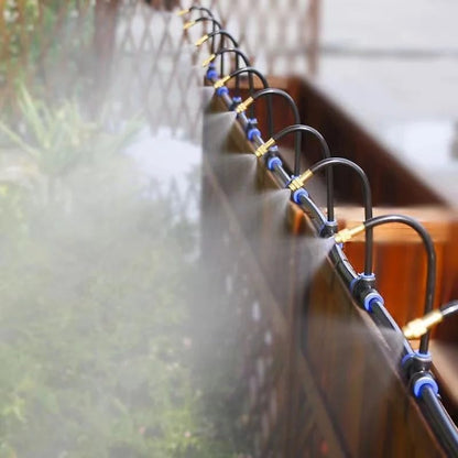 360° Adjustable Drip Irrigation System - Compatible 1/4" Irrigation System, 98FT Garden Watering Atomizing System with 30pcs Nozzles, Greenhouse Accessories for Yard, Lawn, Plants, Garden (98Ft) - size: 98Ft