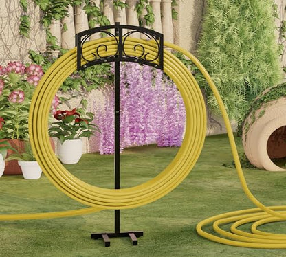 Fire Beauty Freestanding Garden Hose Holder Stake for Lawn Yard Storage