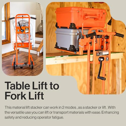 SuperHandy Material Lift Stacker, 330 lb Capacity, 40-Inch Lift