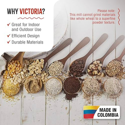 Victoria Manual Cast Iron Grain Mill 2400g with High Hopper - size: High 2400gr