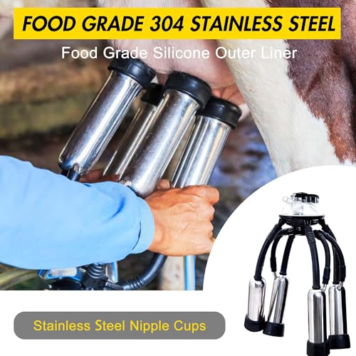 Cow Milking Machine Portable, 55KPA 15000 RPM Electric Milker Machine