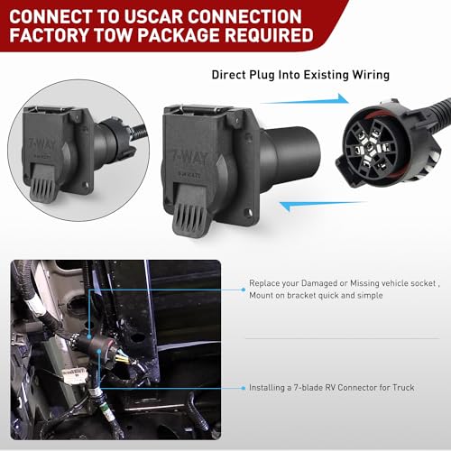 Nilight USCAR to RV 7 Way Trailer Plug Adapter - color: USCAR to 7 Way Trailer Adapter