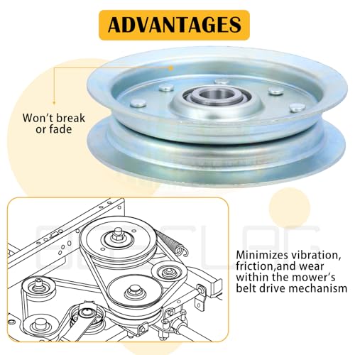 30224 Idler Pulley for Dixie Chopper 42", 50", 60" and 72" Decks - size: 1x30224W