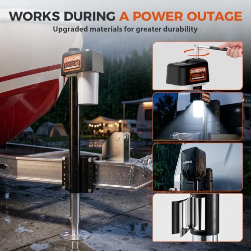 Electric Trailer Jack 7500LBS, Heavy Duty Side Mount Electric Tongue Jack - size: Electric Trailer Jack Side Mount