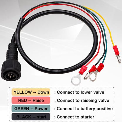 Taiss 4 Wire Dump Trailer Remote Control Switch 12V DC - Industrial Pushbutton Up Down Controller for Truck Lift Unloading Tipper F-G018-4W