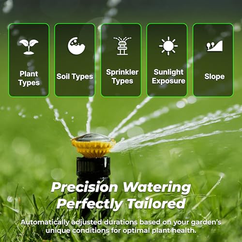 ImoLaza Outdoor Sprinkler Controller, 4-Zone Ultra WiFi Sprinkler Timer - color: Blue-4 Zone