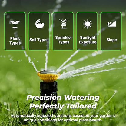 ImoLaza Outdoor Sprinkler Controller, 4-Zone Ultra WiFi Sprinkler Timer - color: Blue-4 Zone
