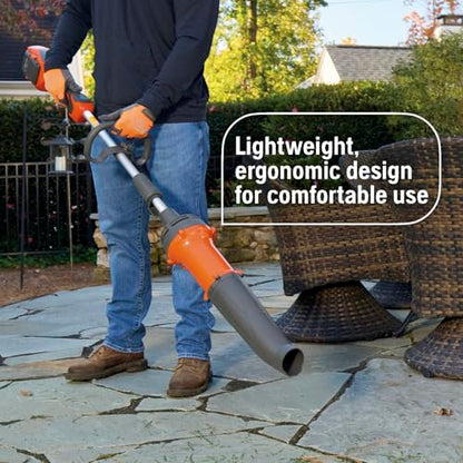 Husqvarna DB110 Leaf Blower Attachment, FLXi Compatible Battery Powered Leaf Blower Attachment, Hook Included for Easy Storage - size: FLXi Blower