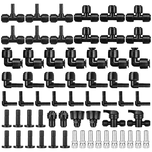 86 Pack 1/4 Reptile Mister Nozzles Kit, Reptile Misting System - size: 84 Pack Mister Nozzles Kit