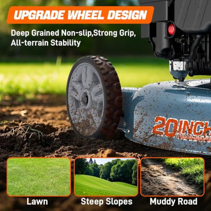 SENIX Gas Lawn Mower, 20" 144 cc Push Mower,cortadora de pasto