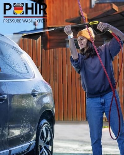 POHIR 5000PSI Pressure Washer Gun with 40'' Wand Extension 5 Nozzle Tips - style: 5000psi Gun