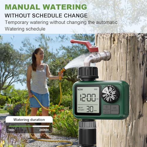 Water Timer for Outdoor Garden Hose, Sprinkler Timer for Garden - style: 1 Outlet