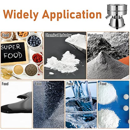 Sidasu Automatic Vibrating Sieve Shaker–10&60 Mesh Flour Sifter - size: Sifter Machine(10+60 mesh)