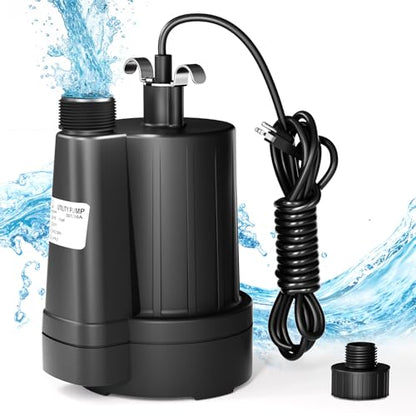D-HONOR Sump Pump Submersible Utility Water Pump 1/3HP 2400GPH - size: 1/3HP 2400GPH