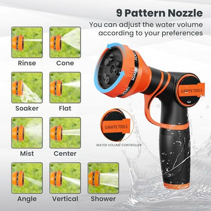 Giraffe Tools Garden Retractable Hose Reel 1/2" x 65FT,Wall Mounted