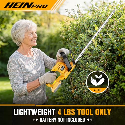 HEINPRO Hedge Trimmer Cordless Compatible with Dewalt 20V MAX Battery - size: 22.01-INCH