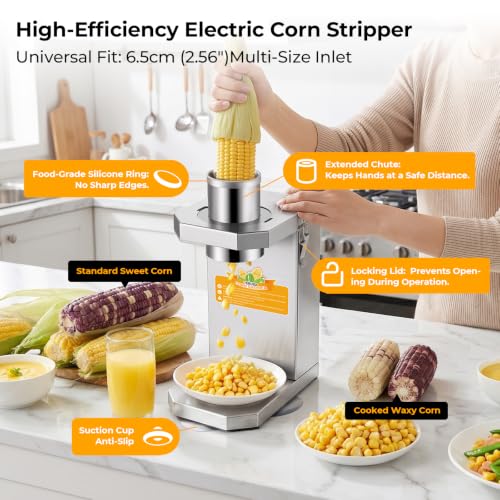 Corn Sheller, 60W Stainless Steel Machine for Home & Commercial