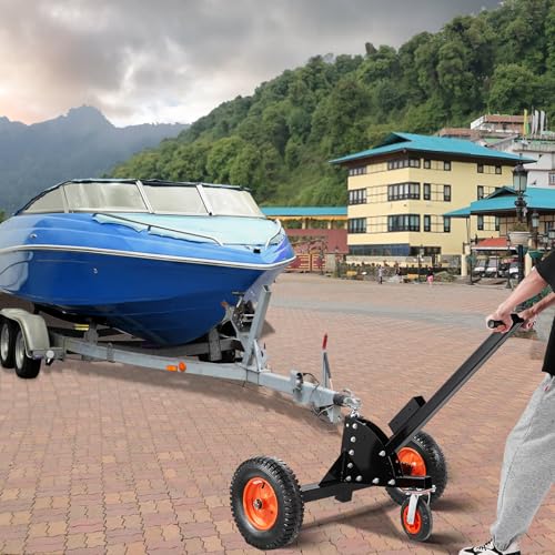 VEVOR Trailer Dolly, 1500lbs Tongue Weight Capacity, 2 in 1 Trailer Mover with 2 in Ball, 16 in Pneumatic Tires and Universal Wheel, Portable Tow Dolly for Moving Car RV Trailers