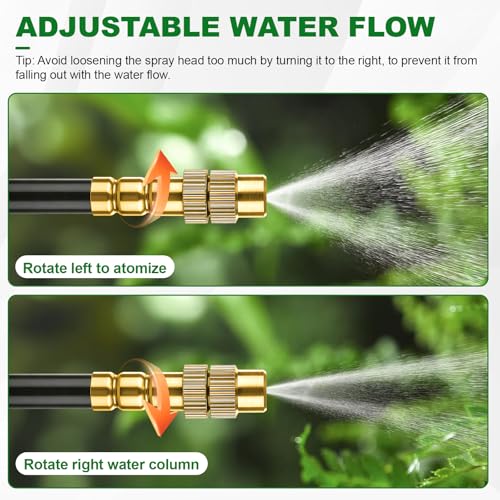 50FT Drip Irrigation System, 1/4" Garden Watering Misting System for Plant - size: 50FT