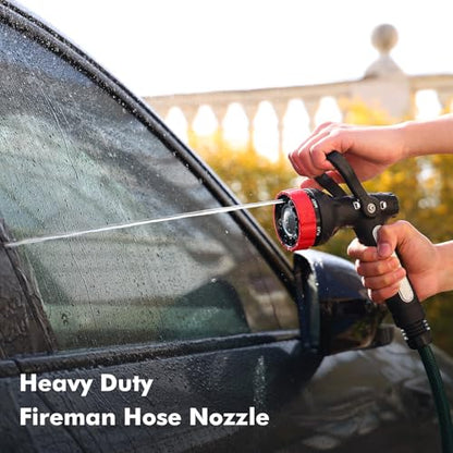 RESTMO Fireman Hose Nozzle Heavy Duty, Garden Hose Spray Nozzle for Outdoor - color: Red