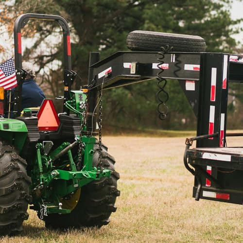 Titan Attachments 3 Point Gooseneck Tractor Trailer Hitch (Charcoal, Frame + 39" Spear) - color: Charcoal, size: 39" Spear