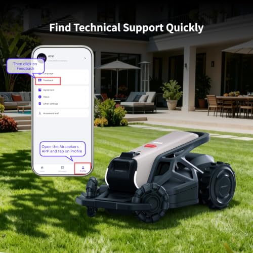 TRON SE Robotic Lawn Mower Wire Free for 0.37 Acre,65% Slope - color: SE