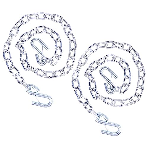 5/16" x 54" Grade 30 Boat Safety Chain with Spring Hooks - size: 5/16"x54"