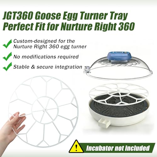 JGT360 Large Goose Egg Turner Tray for Nurture Right 360 Incubator, 10 Egg