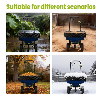 Broadcast Spreader Cover - 600D Waterproof, Fits 85-100lb Hopper, 26x26x10