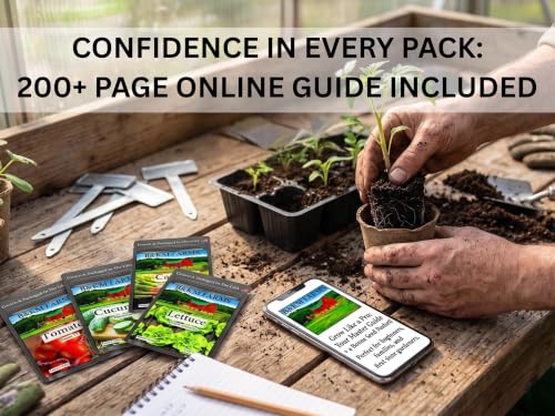 B&KM Farms 30,000+ Non-GMO Heirloom Seed Kit-30 Fruit & Vegetable Variety