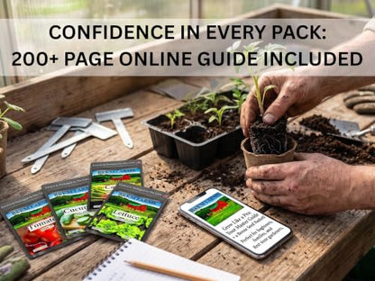 B&KM Farms 30,000+ Non-GMO Heirloom Seed Kit-30 Fruit & Vegetable Variety