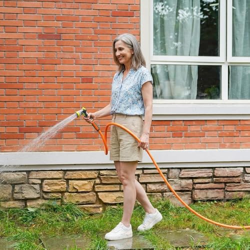 FEVONE Heavy Duty Garden Hose 35 ft, Hybrid Polymer Water Hose - size: 35' (feet)