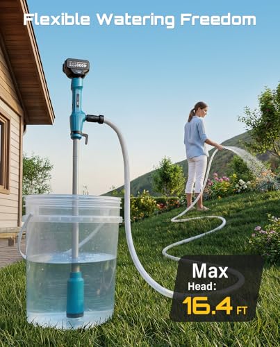 SEESII Cordless Stick Water Pump, 2.2" Slim Head, Water & Diesel Transfer - color: Sapphire Blue