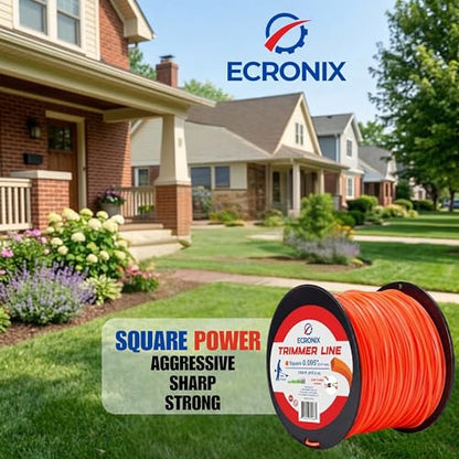 095 5lb Square Trimmer Line, Commercial Weed Eater String - size: 5 LB - .095" - 1364 ft
