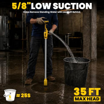 Cordless Stick Water Transfer Pump for Dewalt 20V Batteries (Tool Only)