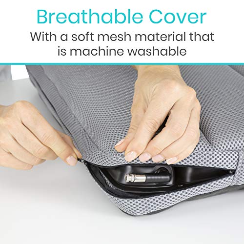 Vive Inflatable Wheelchair Air Seat Cushion - Adjustable Air Pressure