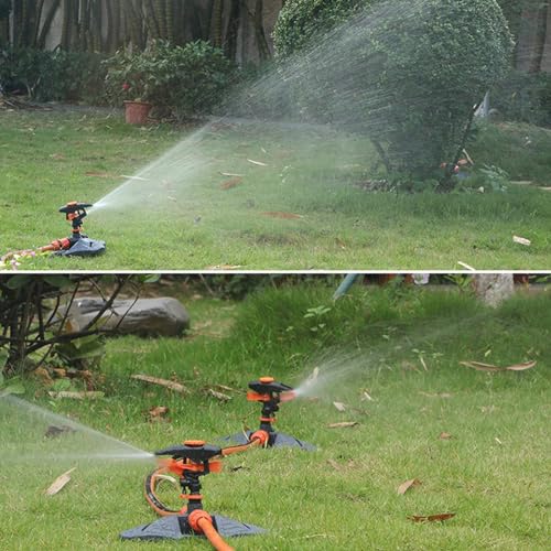 Sprinklers for Yard, Adjustable 360 Degree Rotation Garden Sprinkler Head for Large Area Coverage, Irrigation System for Garden - color: Red