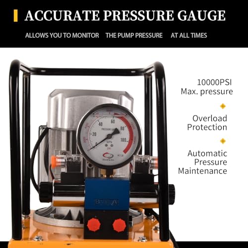 Electric Hydraulic Pump,750W,110V Double Acting,Solenoid Valve