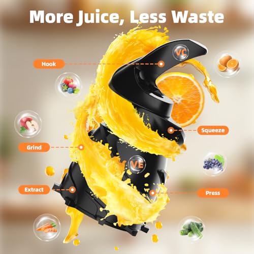 Godspeeds Juicer Machines, 6" Large Feed Chute Cold Press Juicer