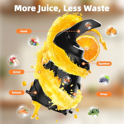 Godspeeds Juicer Machines, 6" Large Feed Chute Cold Press Juicer