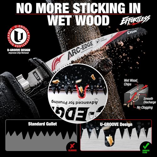EZARC Arc Edge Reciprocating Saw Blades, 15-Inch 6TPI for Pruning, 3-Pack - size: 15 Inch