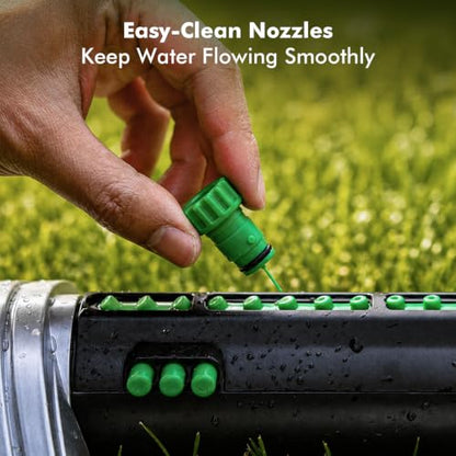RESTMO Oscillating Sprinklers,Large Yard Watering Sprinkler for Yard - color: Silver 21 Durable Nozzles Oscillating Sprinkler