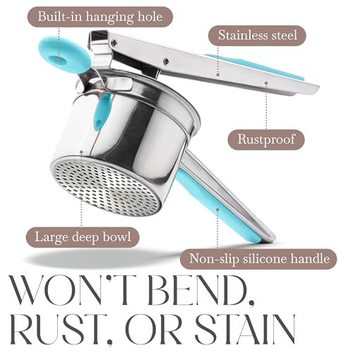 Bellemain Stainless Steel Potato Ricer Mashed Potato Masher - Blue - color: Blue