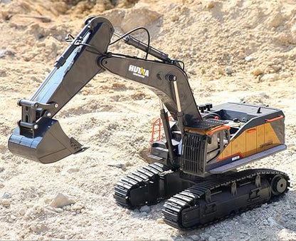 Gemini&Genius Alloy Excavator Model Construction Digger Engineering Vehicle - color: Yellow