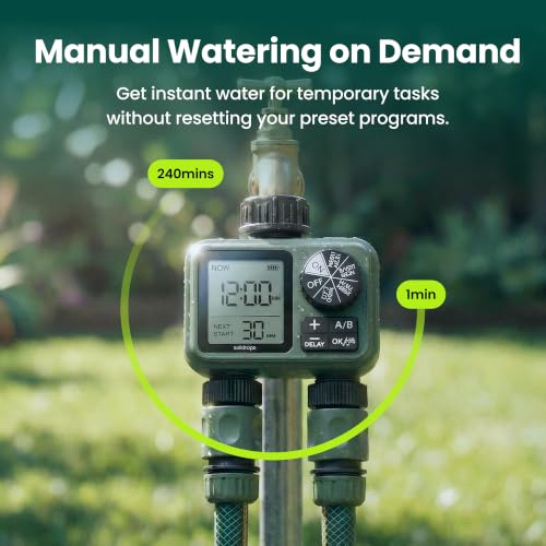 Garden Hose Sprinkler Timer 1 or 2 Outlet Programmable Controller - style: 2-Zone
