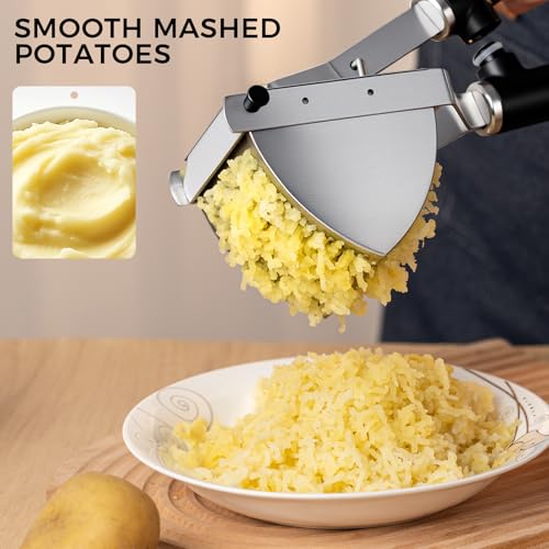 Potato Ricer Stainless Steel, Heavy Duty Potato Masher Dishwasher Safe