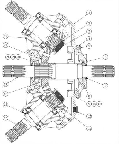 Replacement part for Shaft for Rotary Cutter Gearboxes # 00769163, 02-038