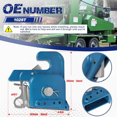 Upgraded Category 2 Tractors Quick Hitch System – 30,000+ lb Heavy-Duty Steel 3-Point Adapter, Adjustable Spreader Bar for Fast Implement Attachment, Blue