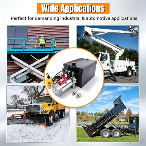 20 Quart Double Acting Hydraulic Power Unit 12V 3200 PSI - color: Double Acting, size: 20 Quart
